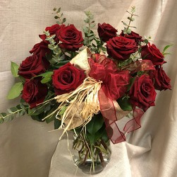 Naturally Romantic Red Roses from In Full Bloom in Farmingdale, NY