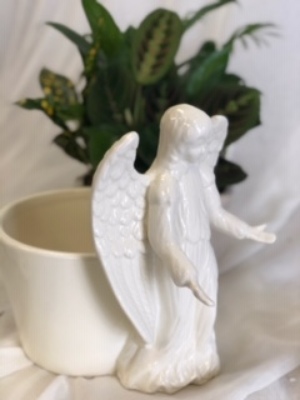 Ivory Angel with Pot from In Full Bloom in Farmingdale, NY